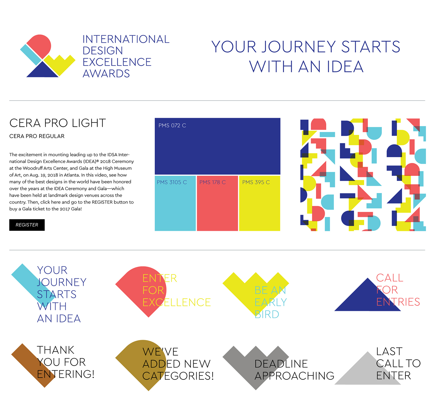 idea International Design Excellence Awards design branding  identity Memphis pattern pop industrial