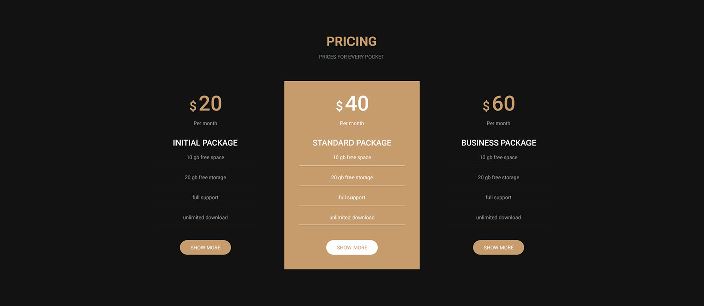 pricing table Pricing table Responsive free