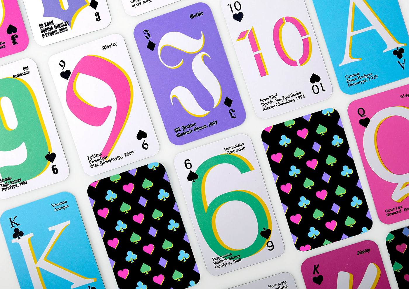 card design cards Display font playcards Playing Cards print Typeface typography   typography design