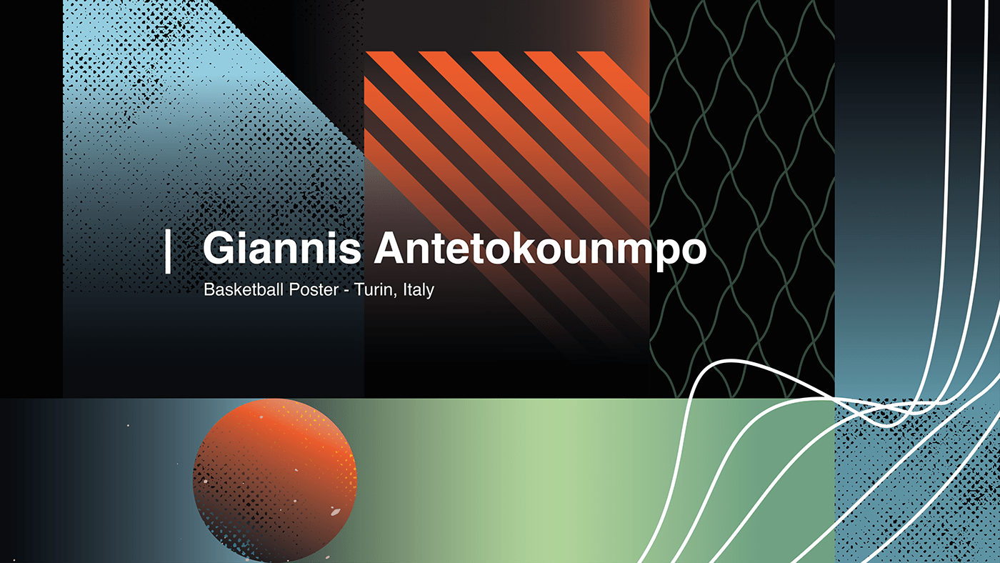 modern art abstract geometric Giannis Antetokounmpo basketball Nike Sports Design sports bauhaus NBA