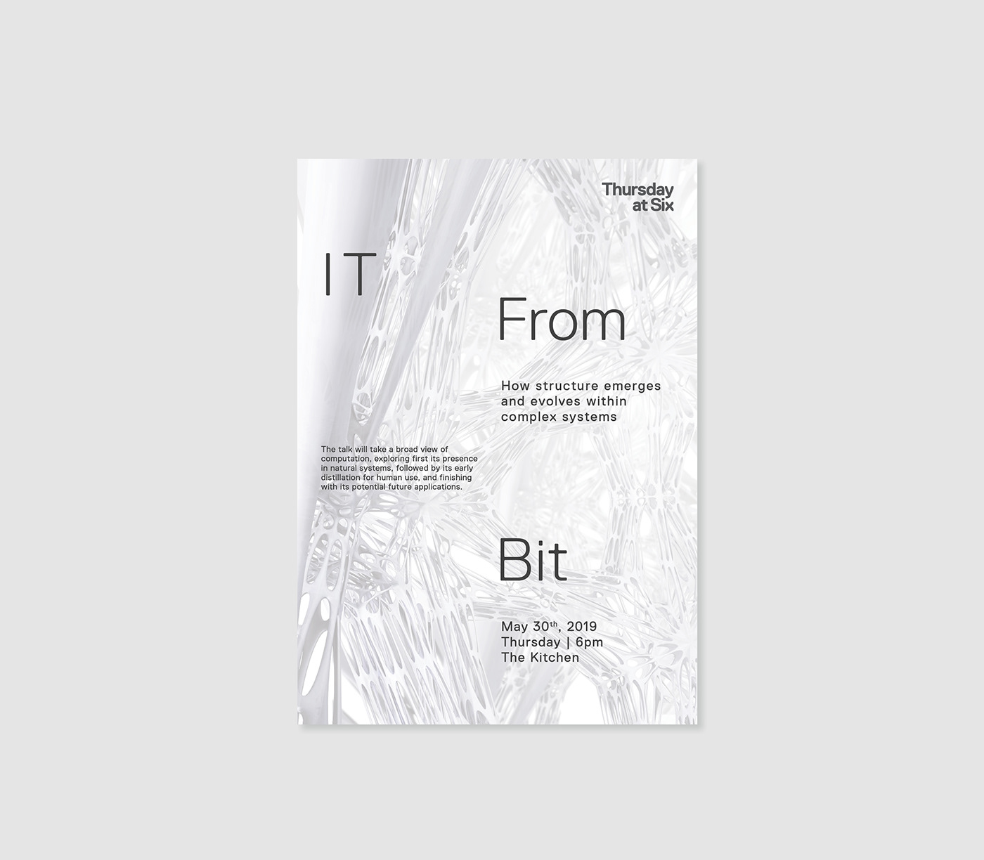 poster Grimshaw presentation Layout typography   Strcuture grid print experimental talk
