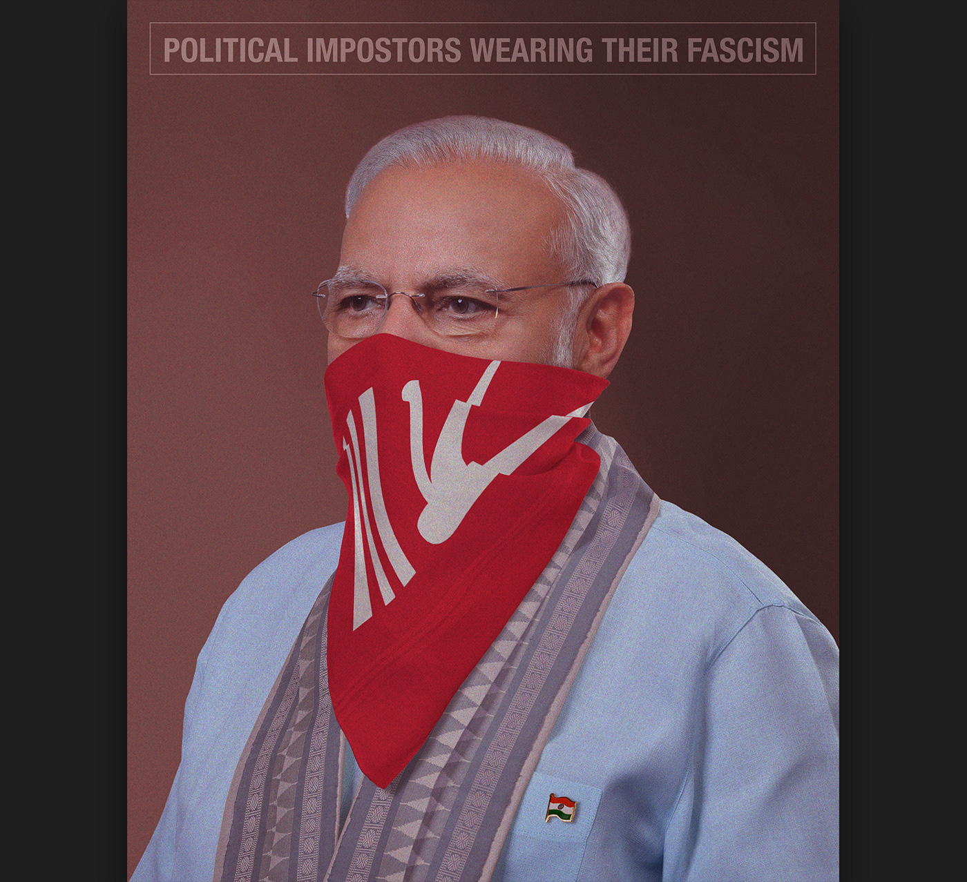 Advertising  COVID19 design fascism India politics poster Propaganda Behance photoshop