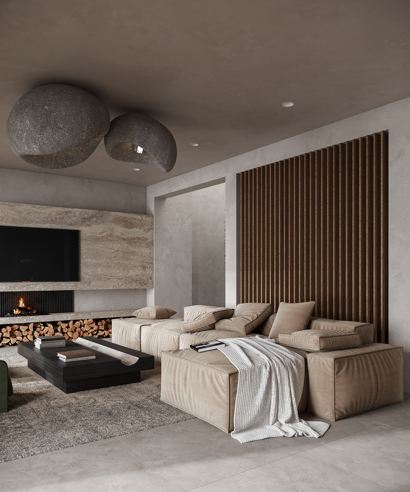 Interior 3dsmax architecture corona render  design homedesign interior design  Villa visualization Wabisabi