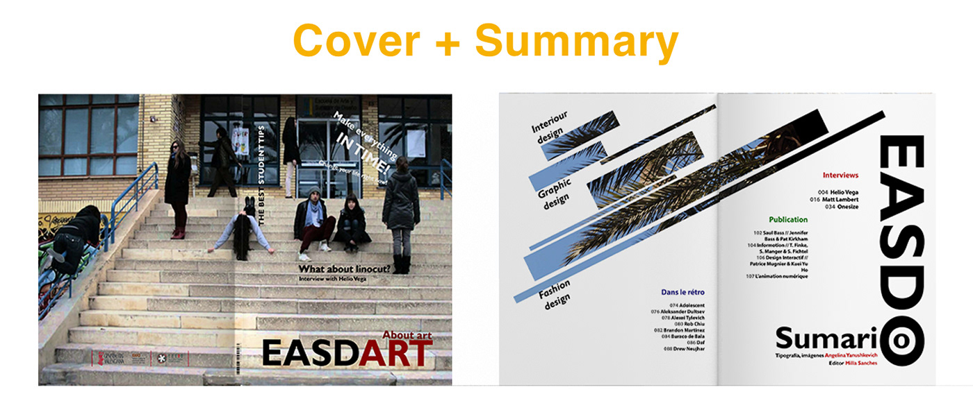 Cover Spread editorial design  magazine summary spread