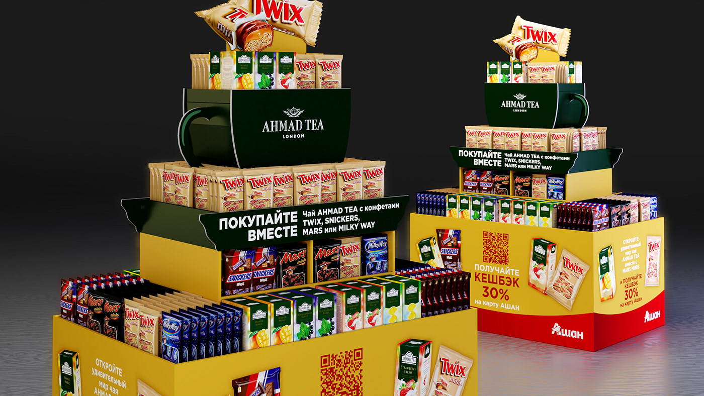 ahmad business Display marketing   mars pos posm tea trade twix