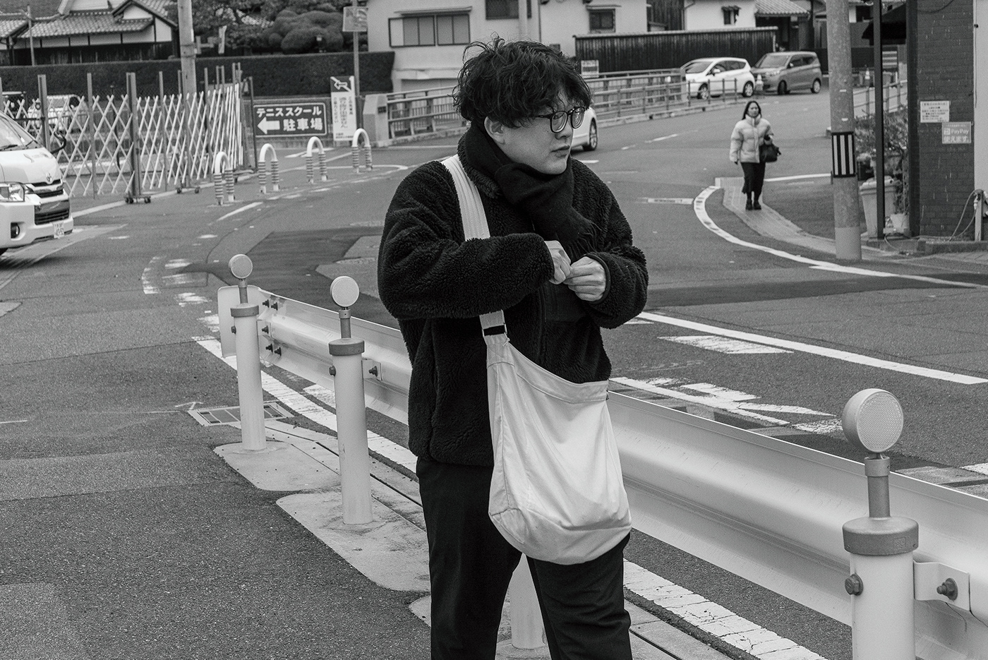 black and white monochrome Street street photography osaka prefecture japan