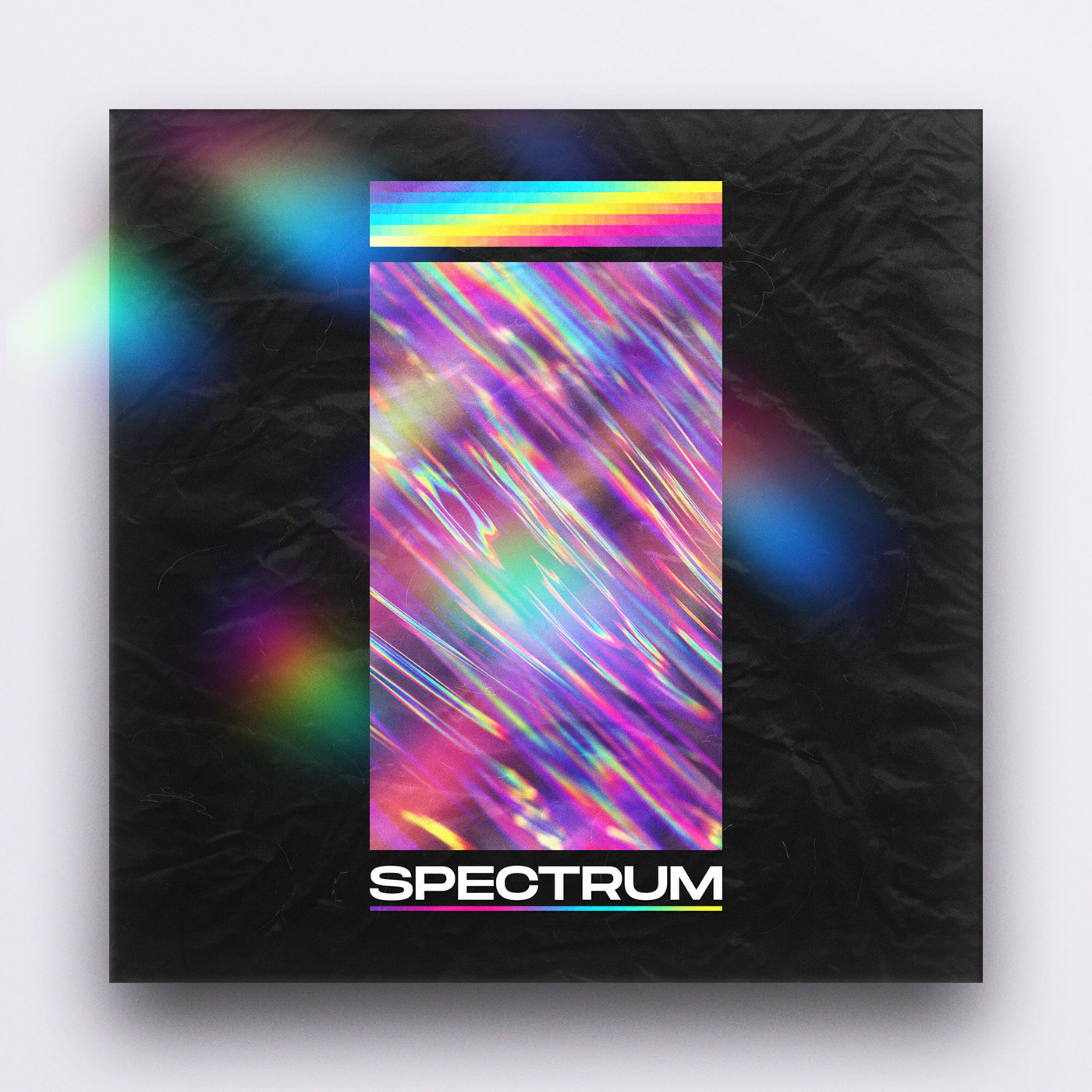 light spectrum poster typography   texture Retro gradient