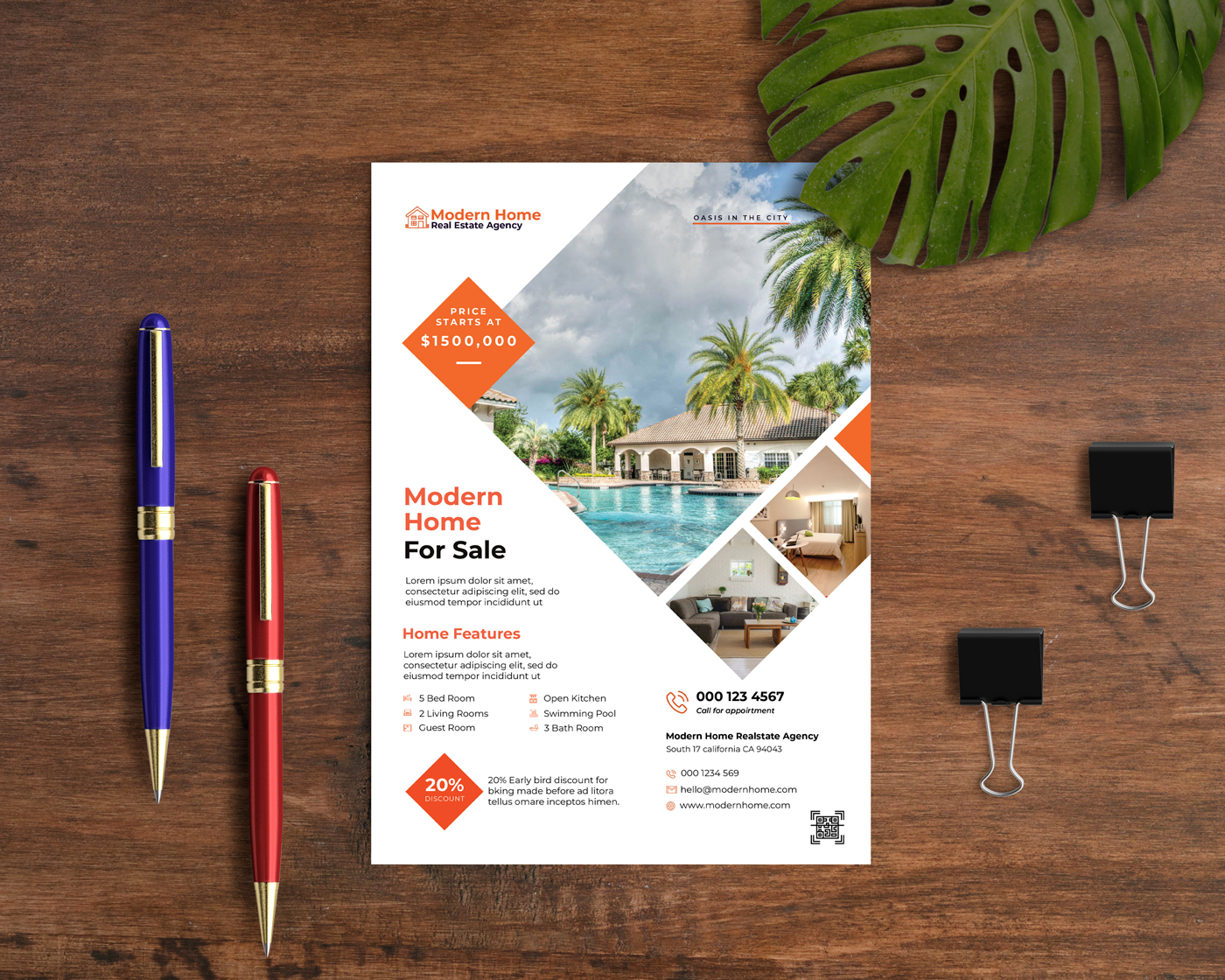 real estate flyer free mockup flyer Flyer Design free Illustrator photoshop home selling flyer brochure business
