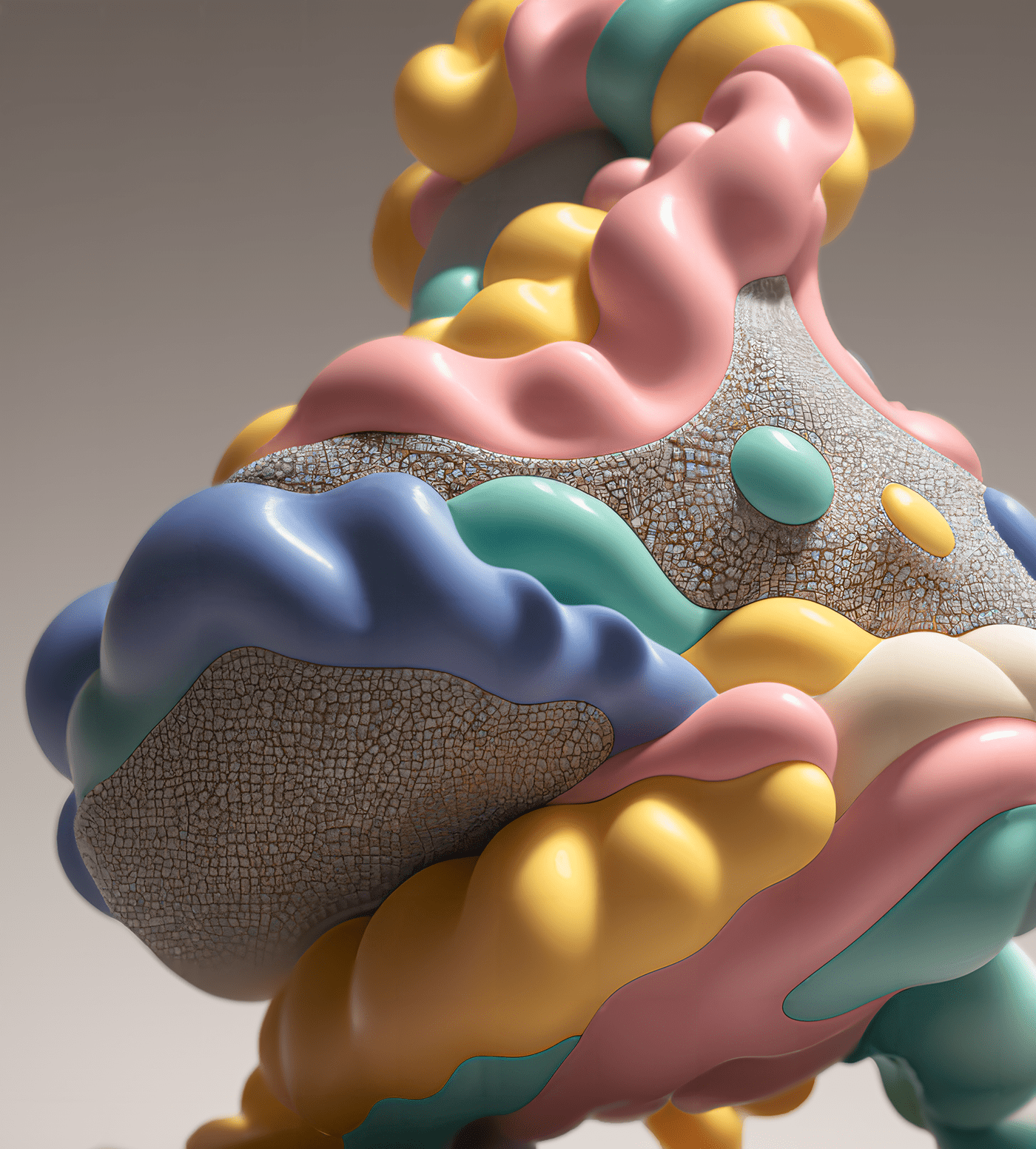 art contemporaryart digitalart textures conceptual 3D Nature environment animation  ia