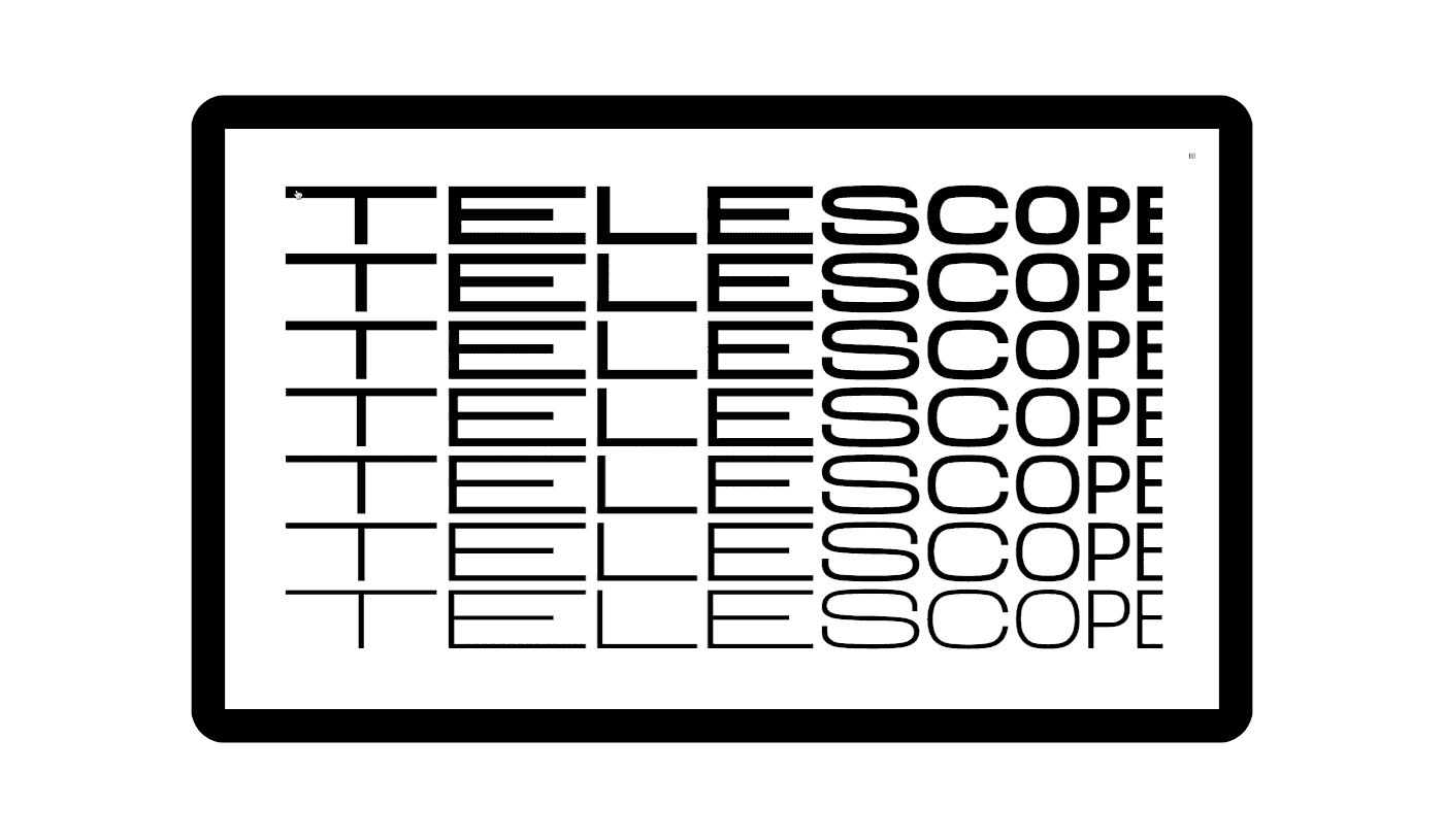 animation  custom font logo Production telescopic Variable Font video Website