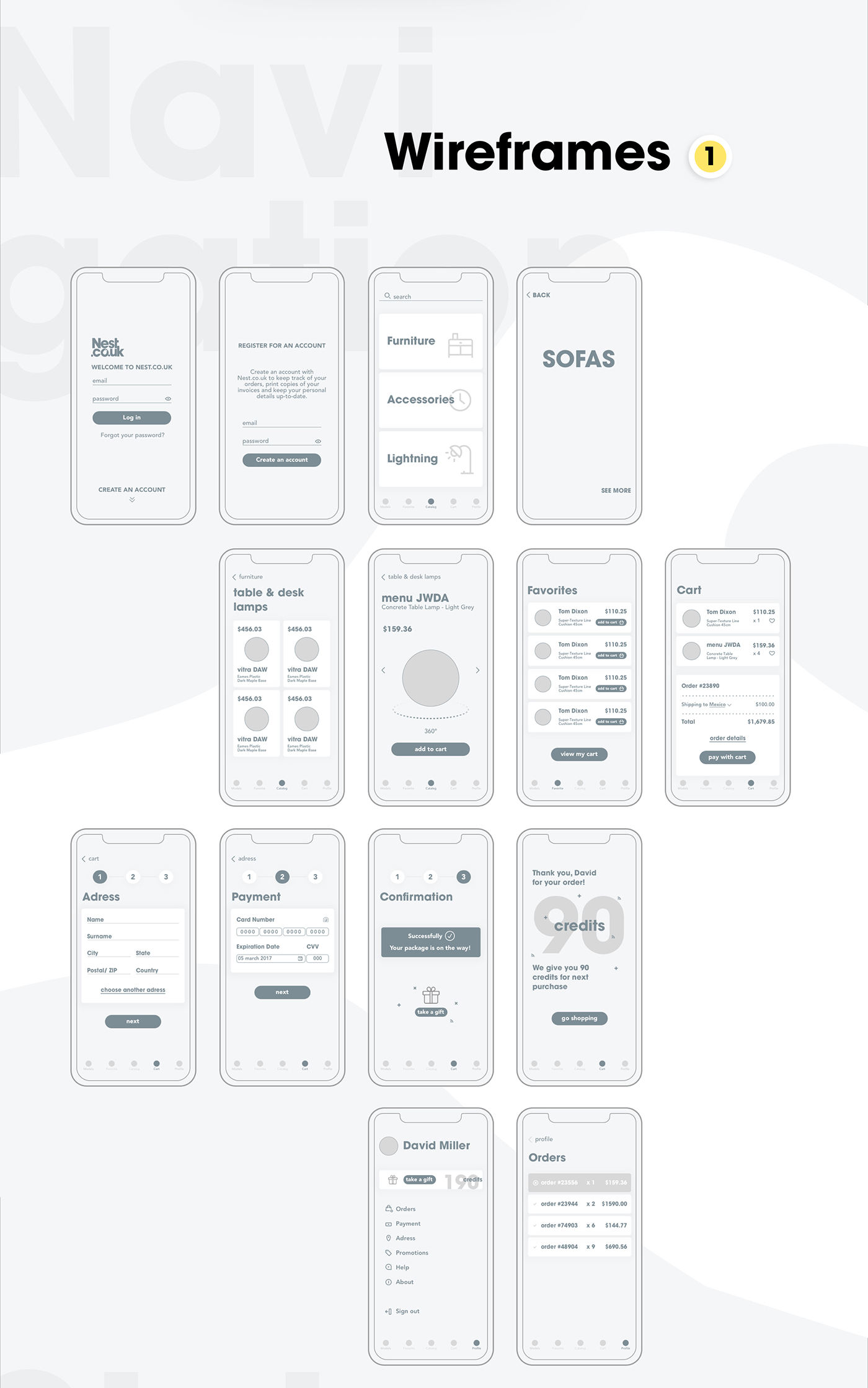 ios UI ux store mobile app interaction Interface nest iPhone x