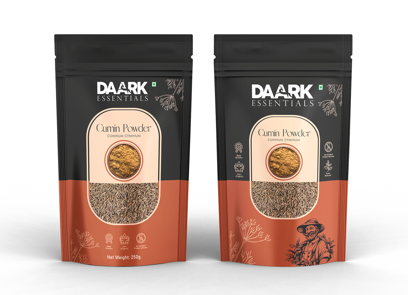 cumin spices Pouch Design  box design branding  Mockup Pouch Packaging box packaging product design  brand identity