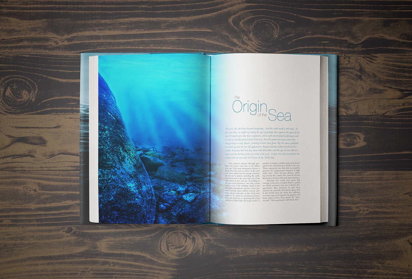 The Sea book Book Layout publication design publication time life time Ocean