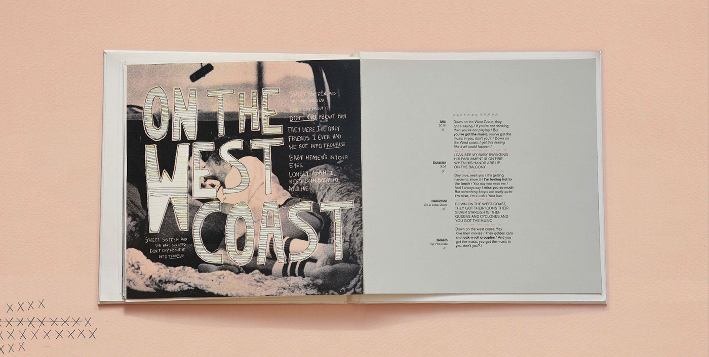 Gabriele Lana Del Rey typography   editorial design  fadu ILLUSTRATION  music collage manual sistema Layout book graphic design 
