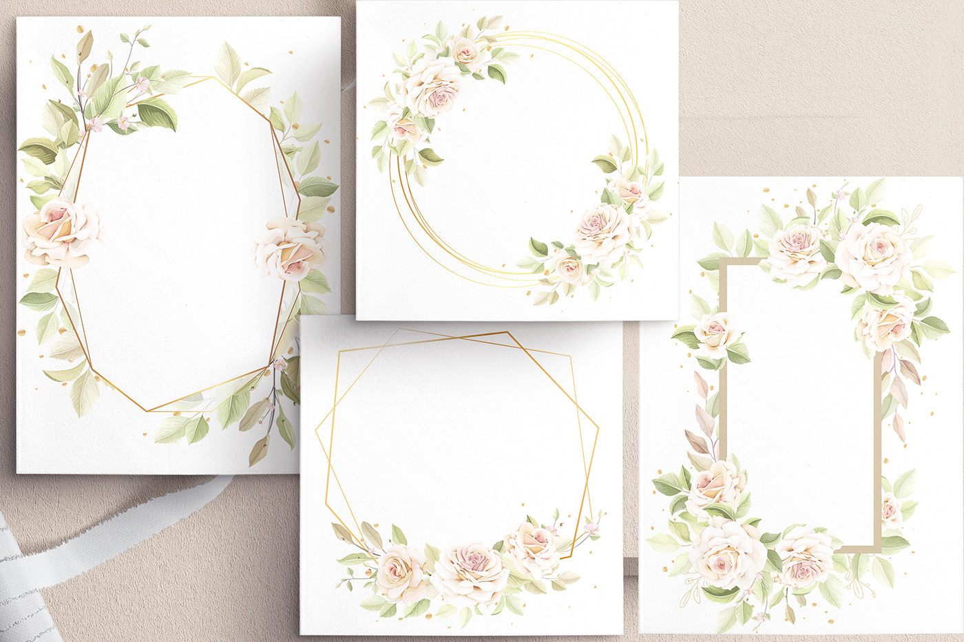 background card design ILLUSTRATION  Invitation rose spring template vector wedding