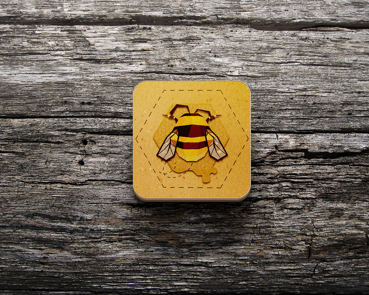 bees Save the world app logo honey concept