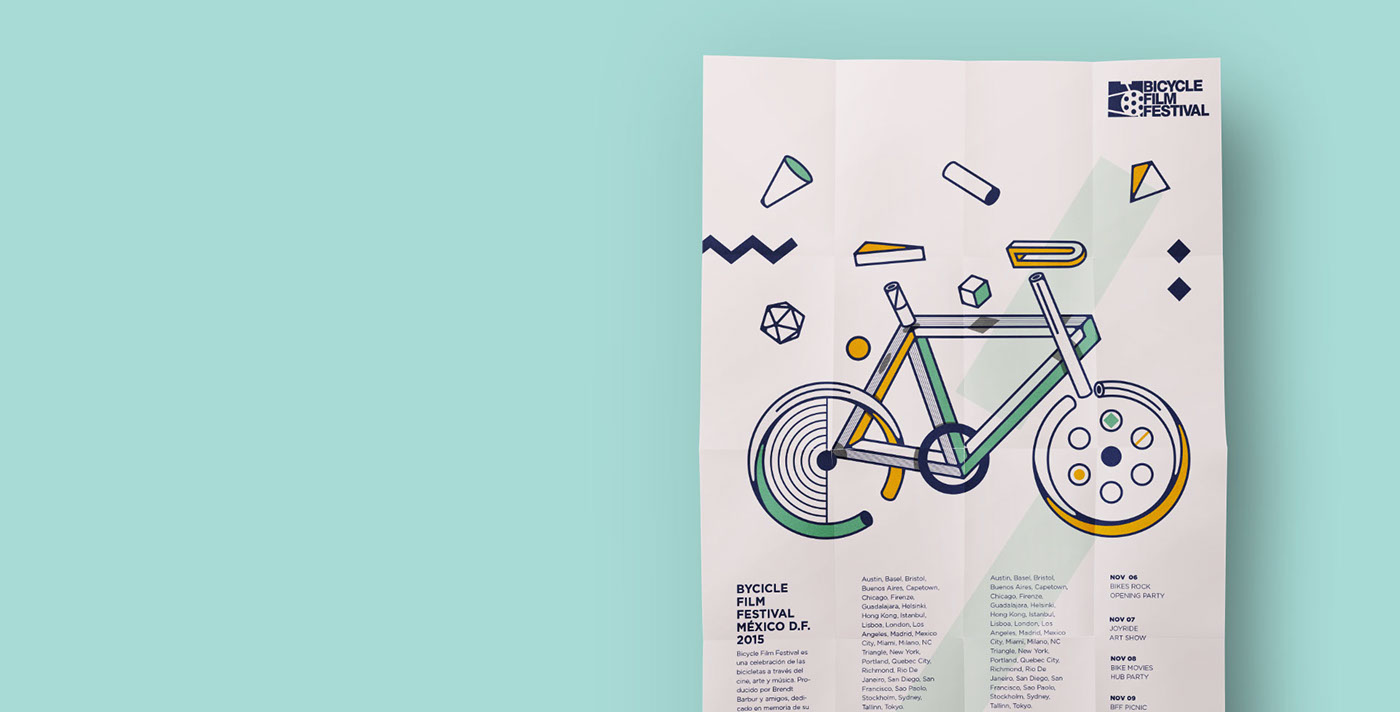 bycicle festival Bike bicicleta geometrics Screenprinting