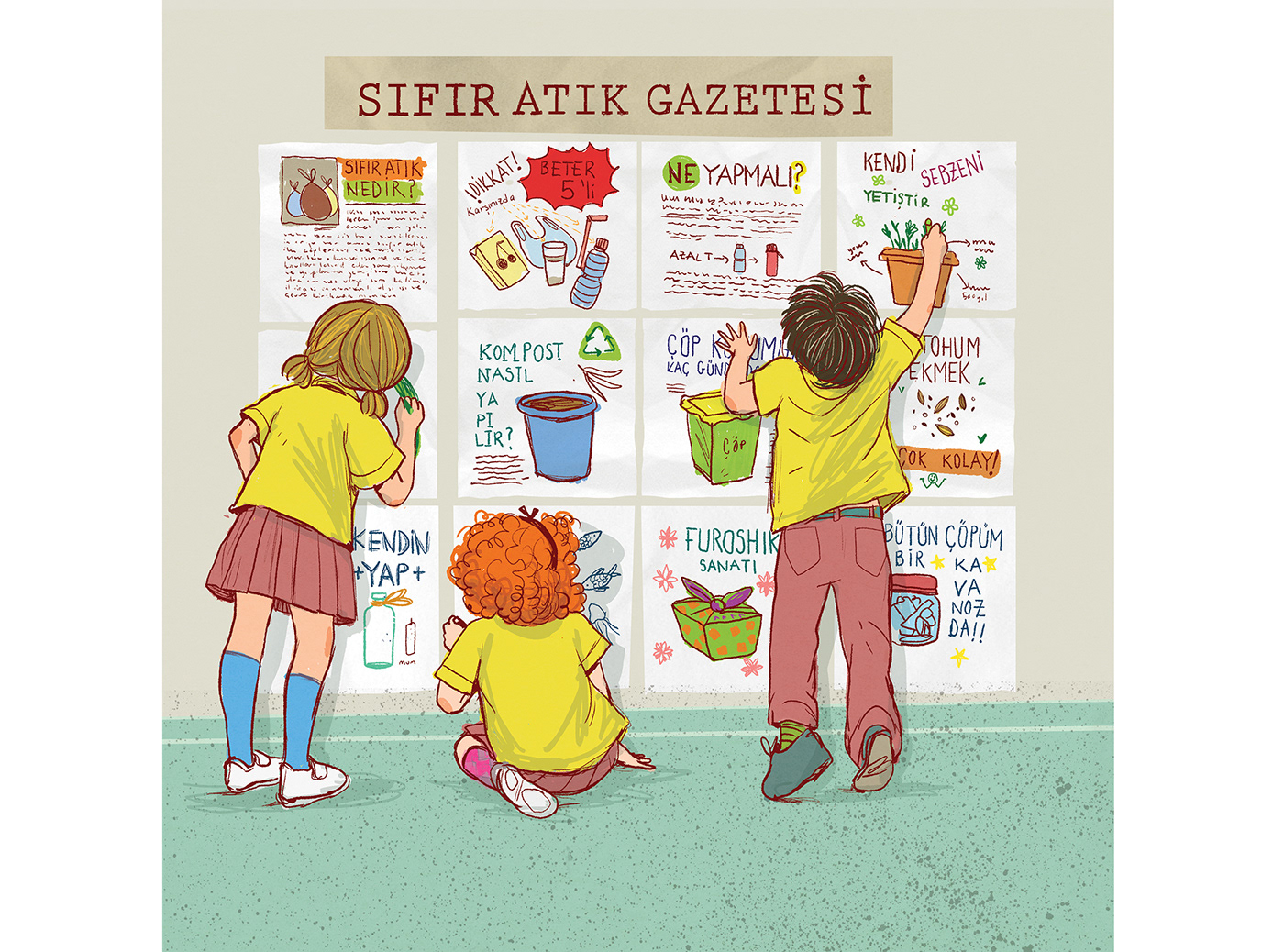 kidlitart childrensbooks book illustration zero waste Green Books book covers zero waste kids kidsforclimate
