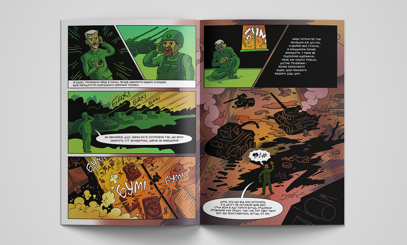 book Comic Book comics Comix cover digital illustration Drawing  fight ukraine War