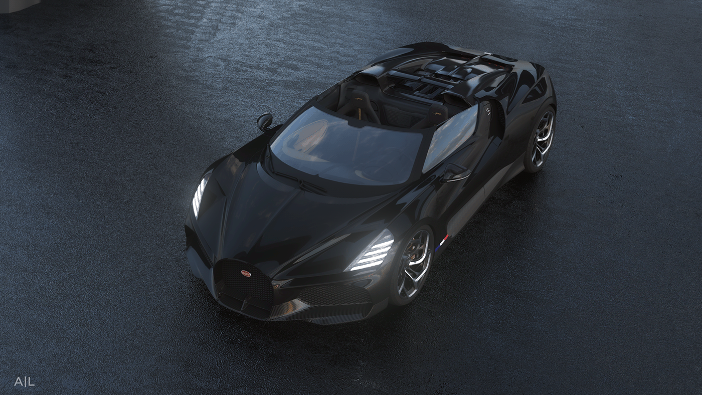3D CGI visualization Render Vehicle automotive   car design car automobile bugatti