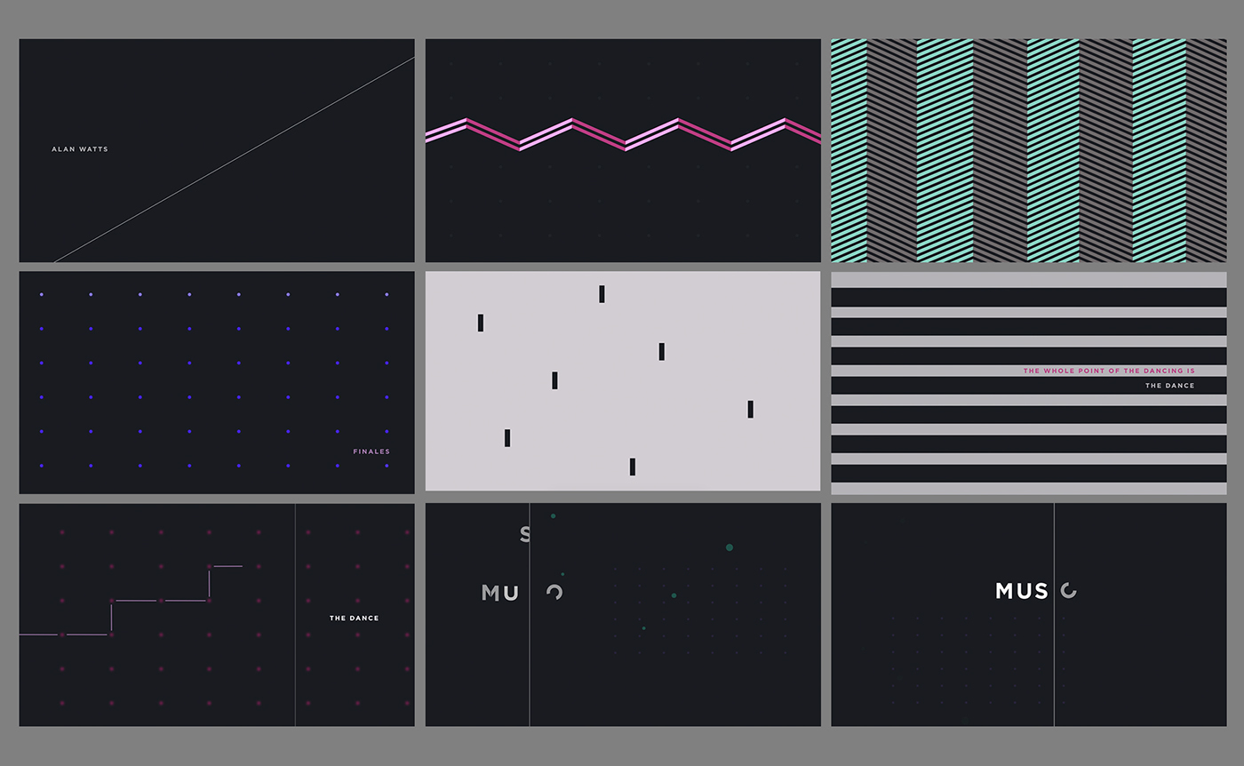 motion design minimal lyrical abstraction music-inspired alan watts geometric