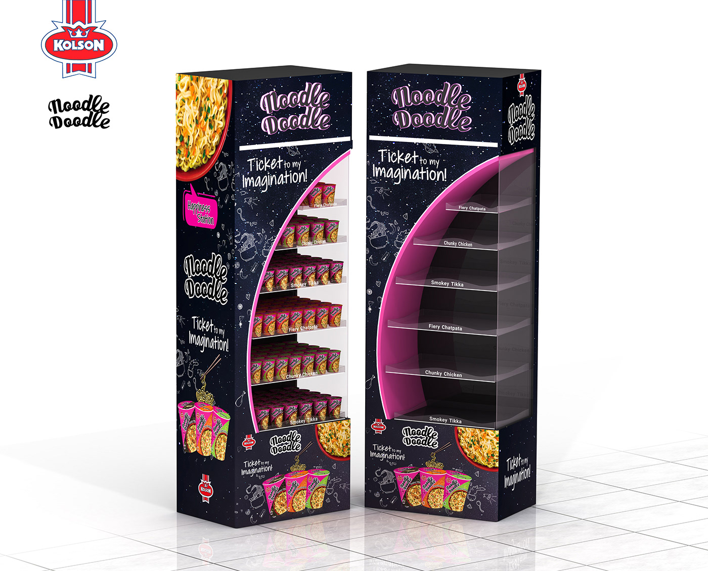 floor display stand noodle Packaging point of purchase display Point of Sale pop pos Retail retial display store