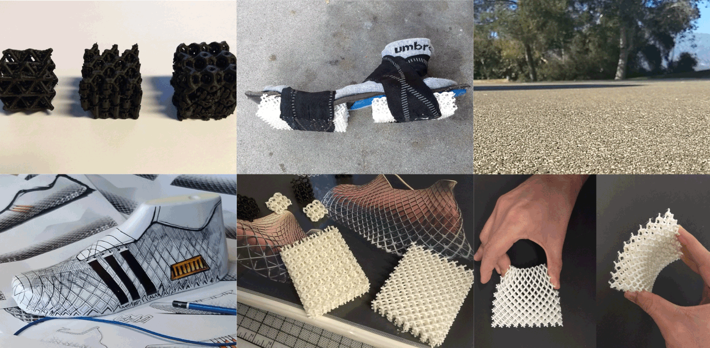 shoes trainer kicks concept product design  adidas grit 3d printing lattice 4D Printing