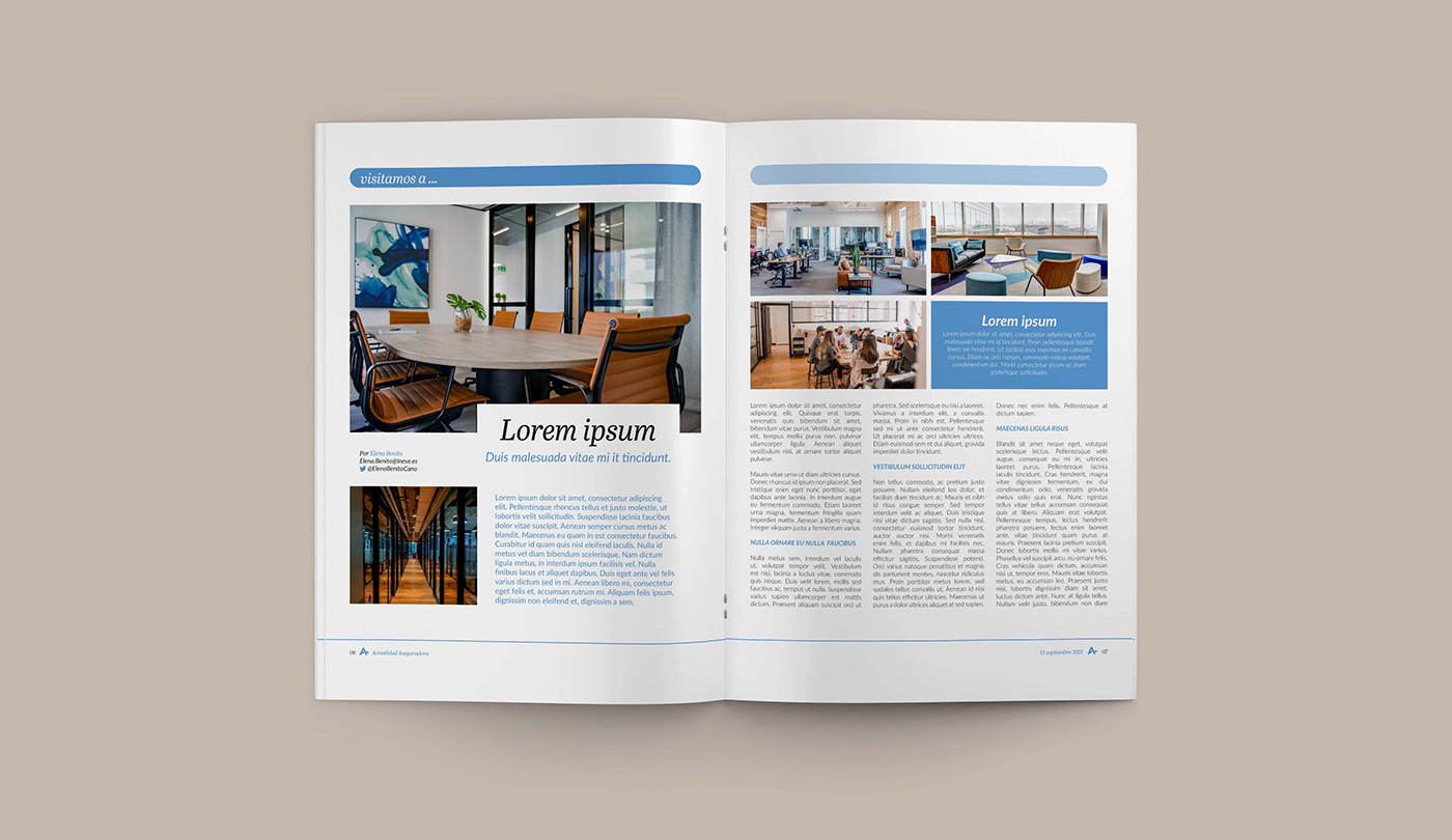 diseño gráfico editorial graphic design  insurance magazine revista Seguros