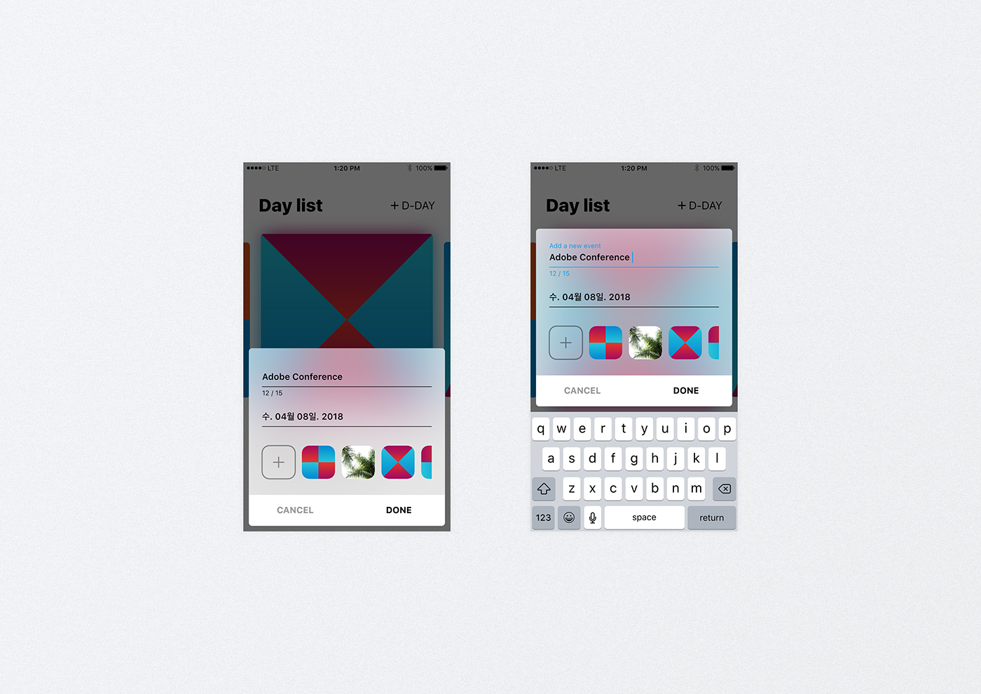 MadeWithAdobeXd adobexd xD daylist D-Day app GUI ux mobile adobeawards