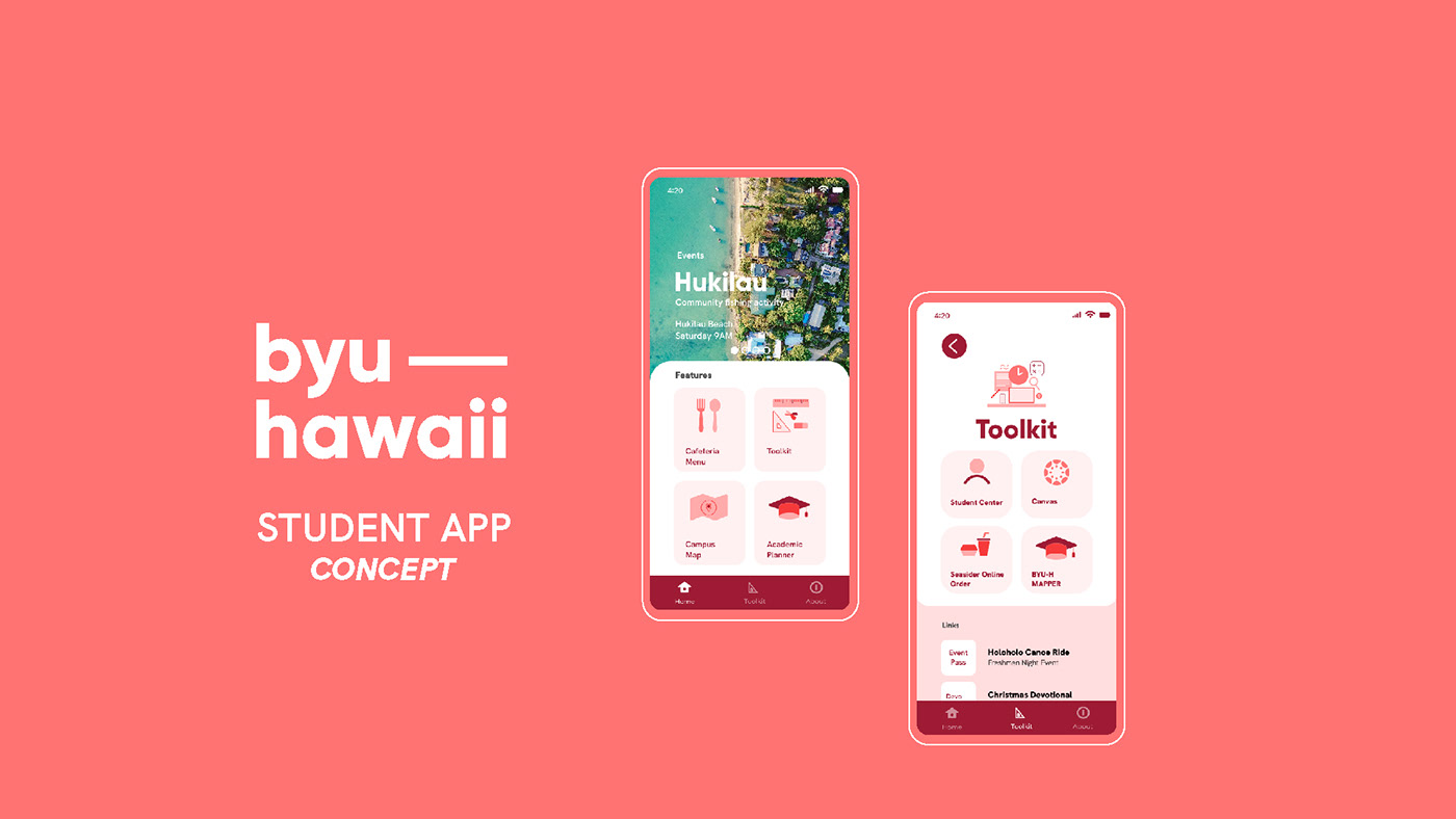 app design Application Design HAWAII mobile Mobile Application student app Tropical ui design