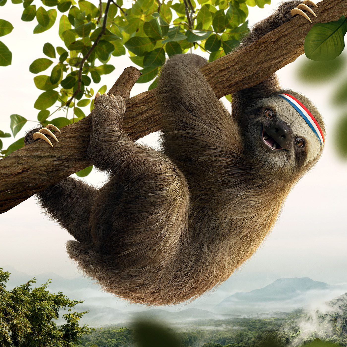 animal bear CGI forest Fur perezoso postproduction retouch Tropical sloth