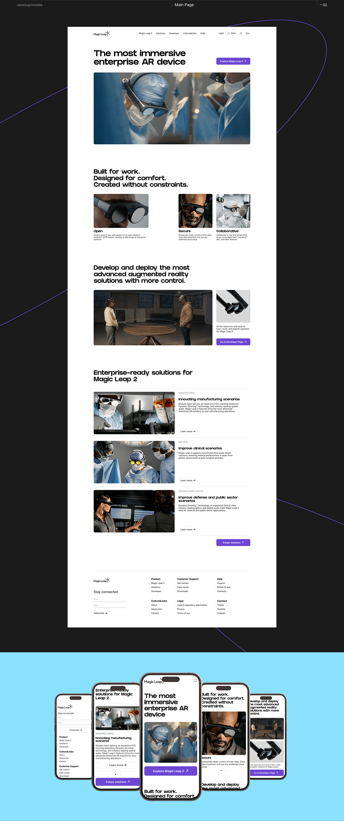 AR augmented reality Figma redesign redesign concept ux/ui Virtual reality vr Website website redesign