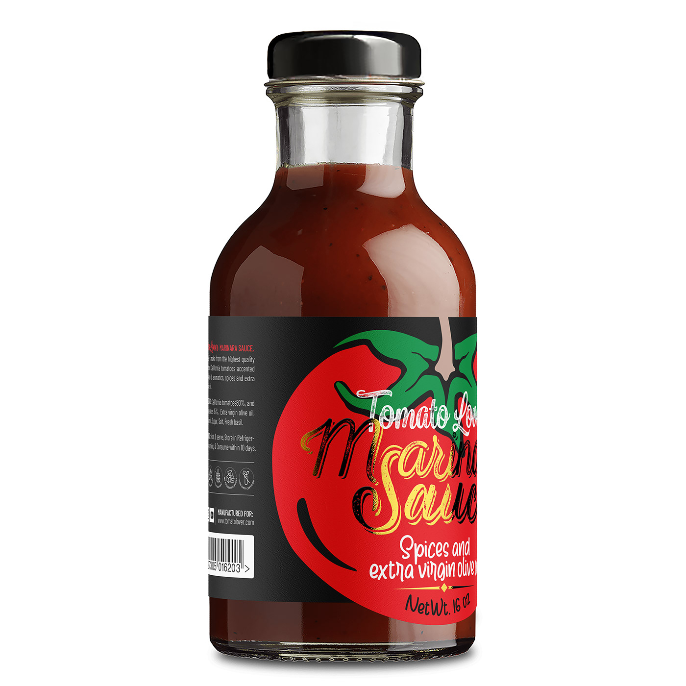 Food  label design packaging design sauce Tomato Tomato Lover