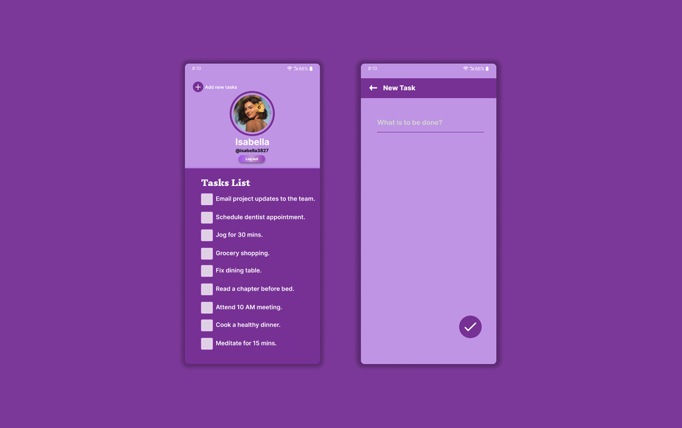 uiux ui design appui UI/UX Figma user interface Mobile app design todolist Todolist app