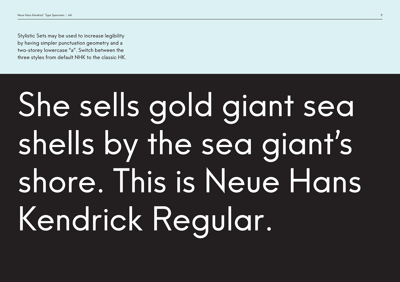 Hans Kendrick sans serif geometric neue avenir alternative futura alternative free gratis font Typeface