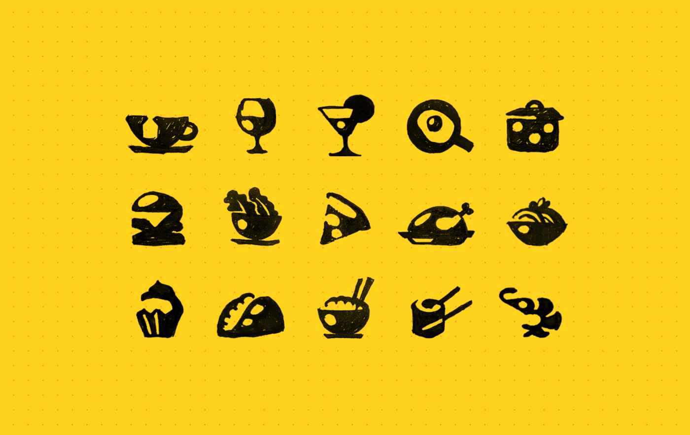 Adobe XD xD free freebie Icon icons icon set restaurant Food  menu
