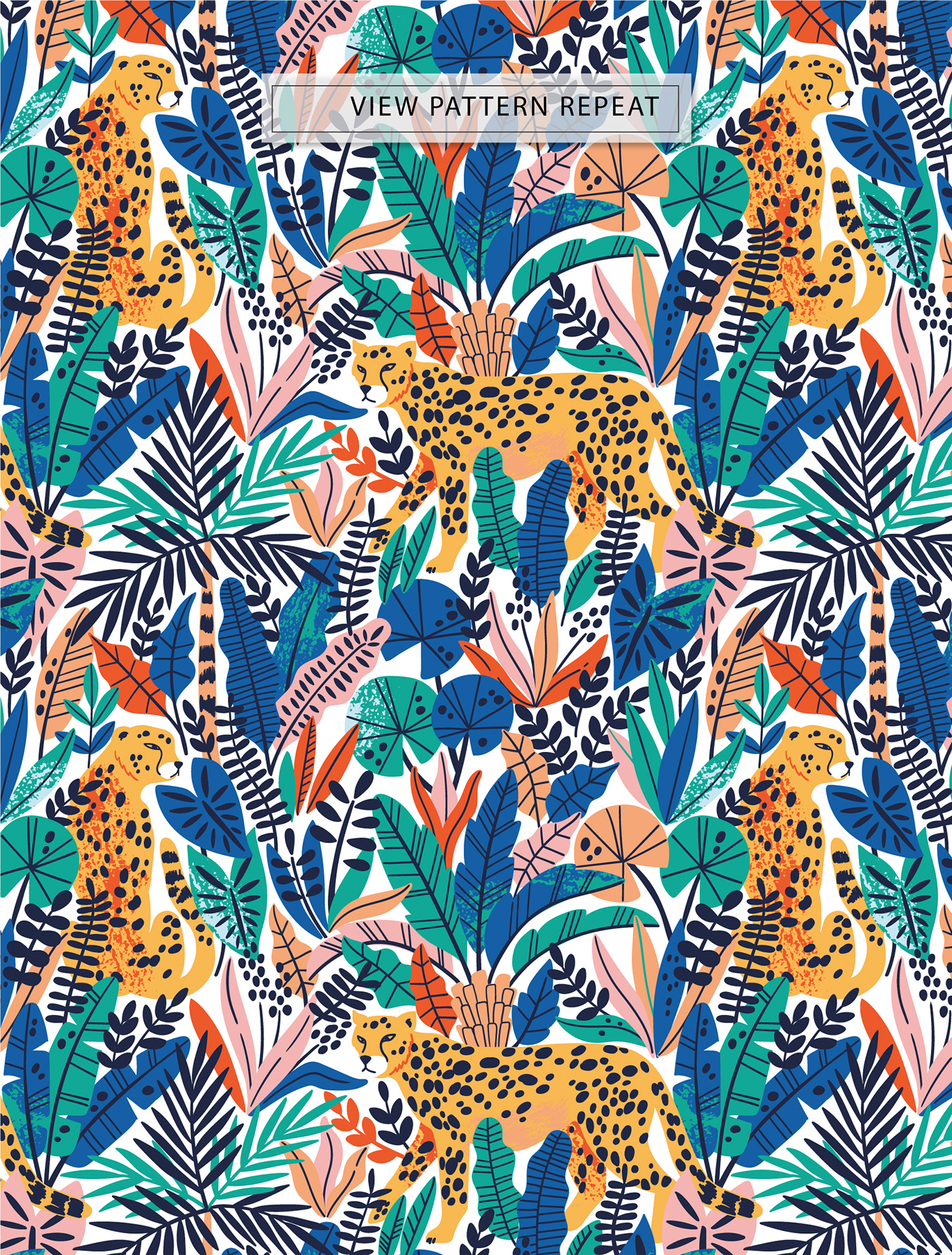 cheetah Animal Print seamless pattern vector pattern Vector Illustration jungle tropic surface design cheetah pattern