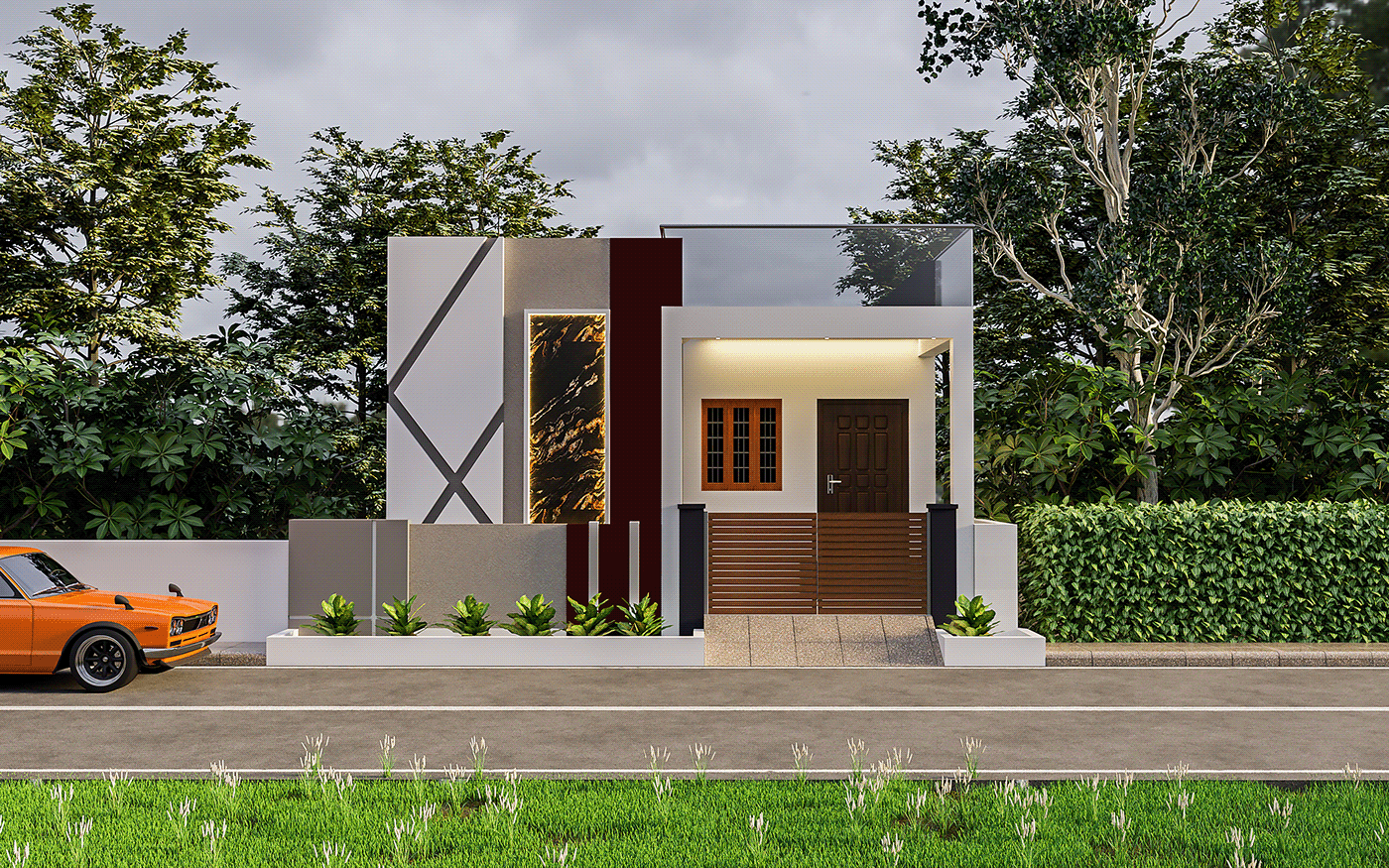 architecture CGI cinema 4d corona corona render  Elevation exterior Render Smallhouse visualization