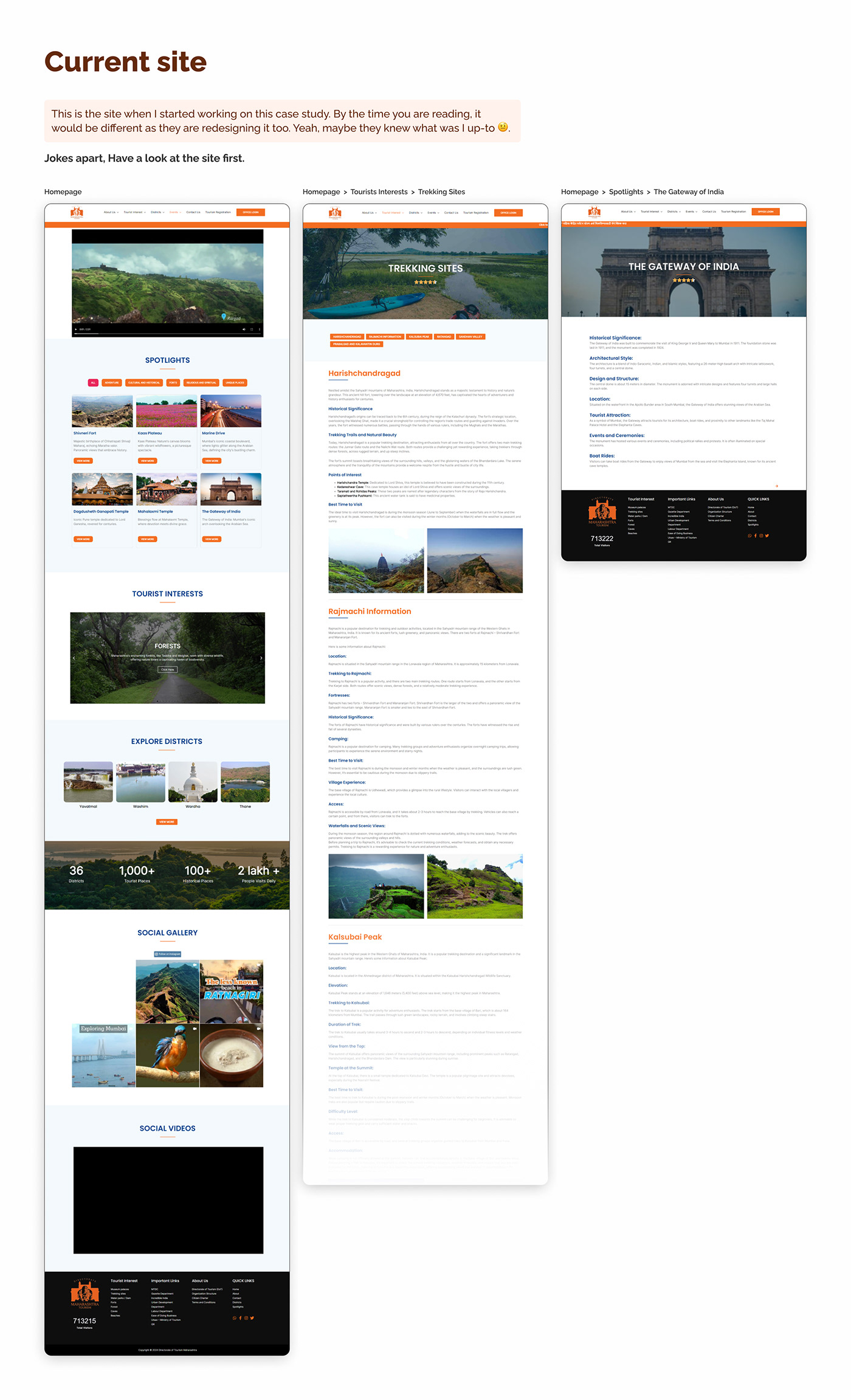 UX design UX Case Study website redesign Maharashtra tourism ux/ui Figma Website product design  ai