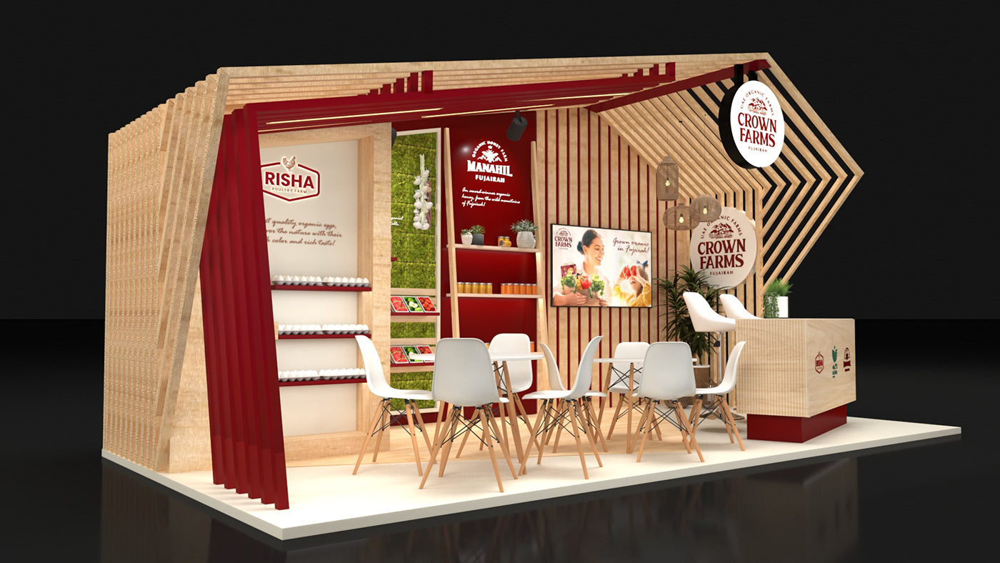 design booth design Exhibition  Event Stand organic 3ds max vray booth exhibition stand