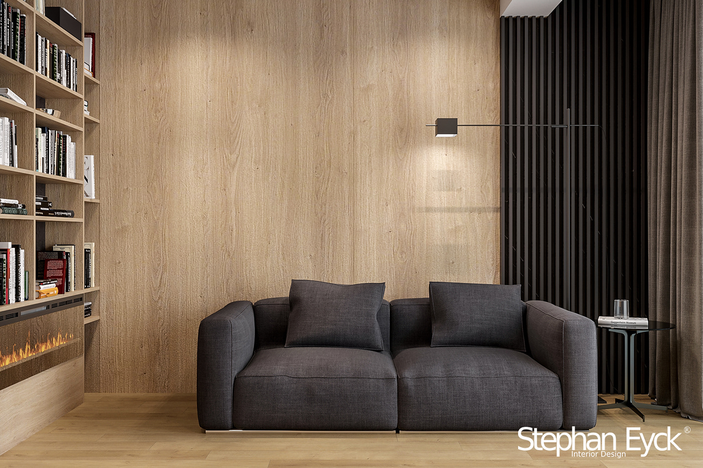 apartment interior interior design  corona render  design interior Stephan eyck livingroom