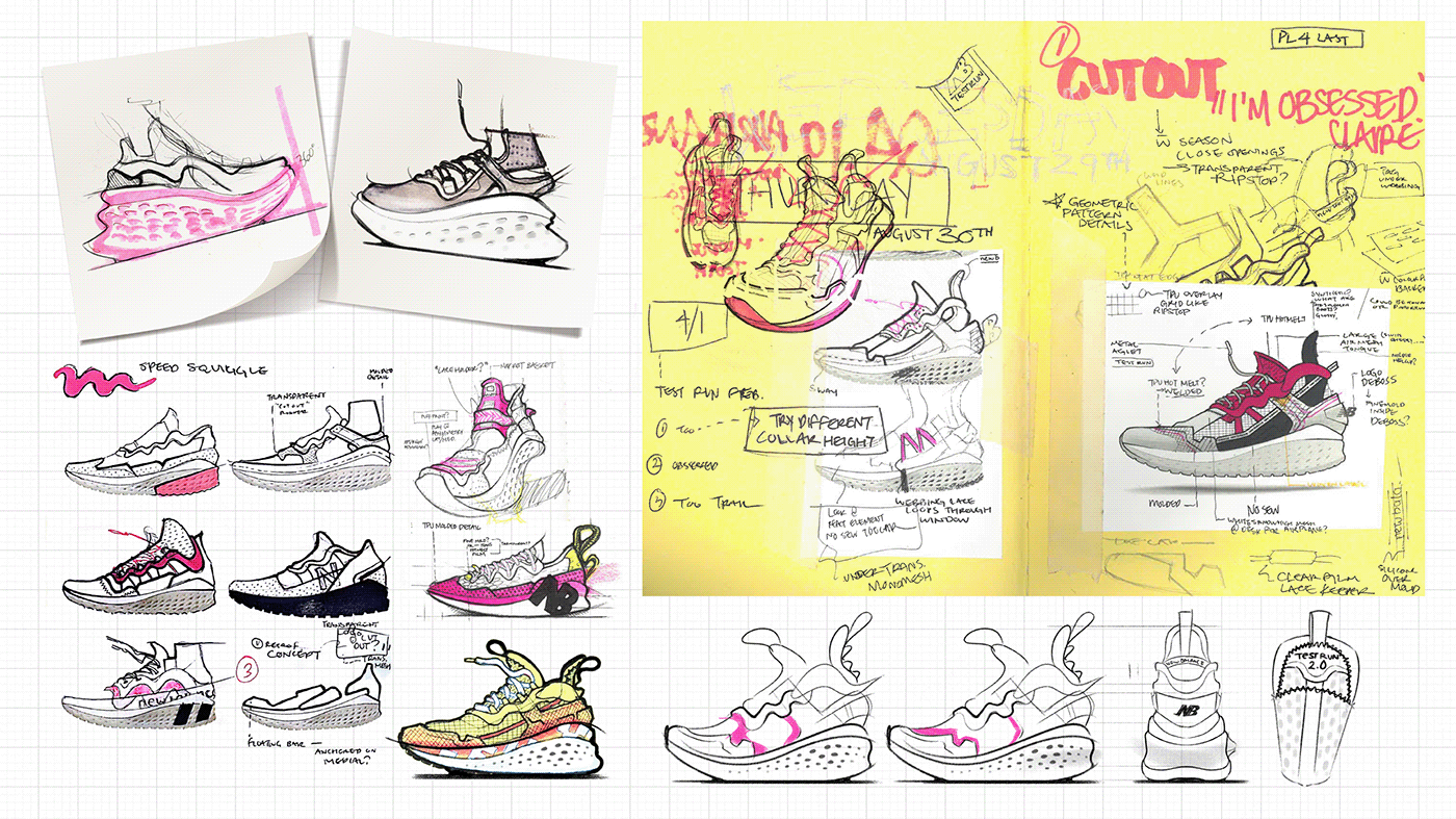 Fashion  fashion design footwear design New Balance product sketching shoe shoe design Sneaker Design sneakers streetwear