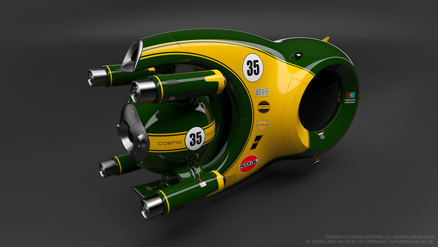 Camarudo cosmic motors daniel simon spaceship Alias 3D Modelling VRED visualisation