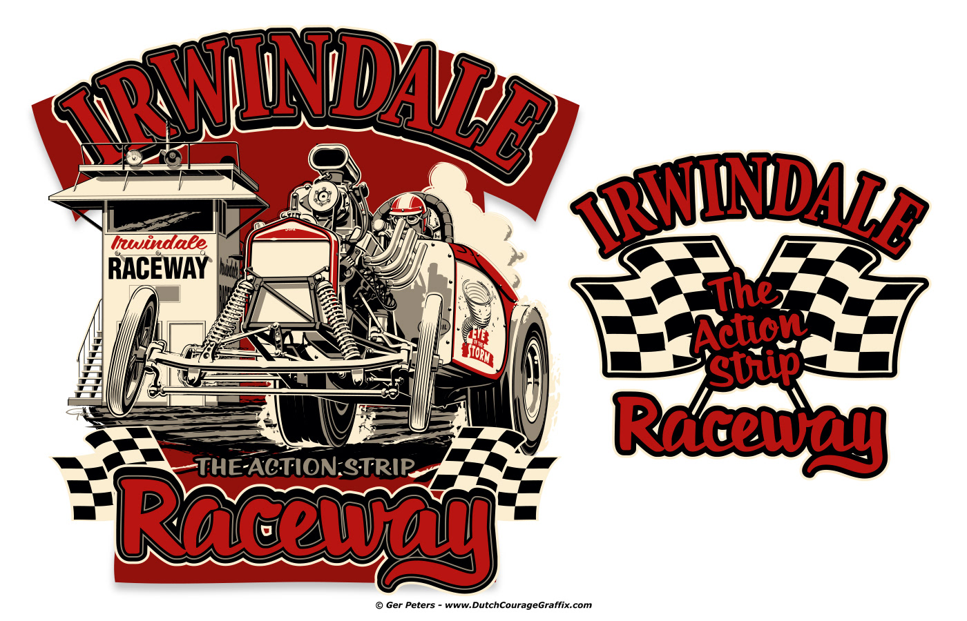 vintage nostalgic Classic ILLUSTRATION  design t-shirt artwork Racing apparel Drag
