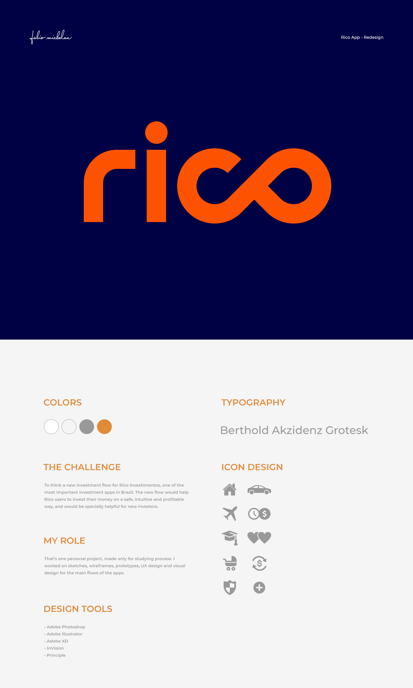 Bank Investment app UI ux mobile vector design rico redesign
