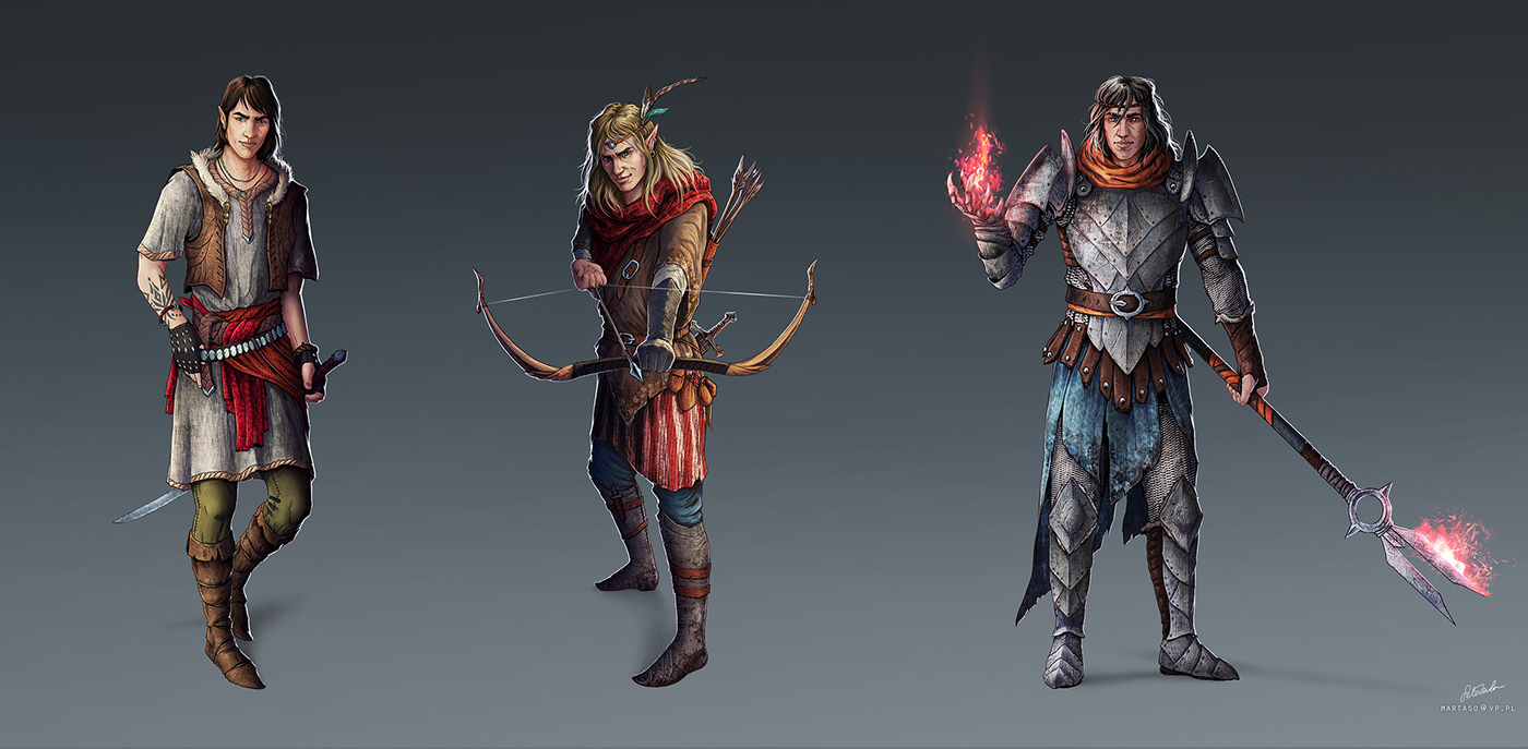 archer character art Character design  concept art elf elves fantasy mage