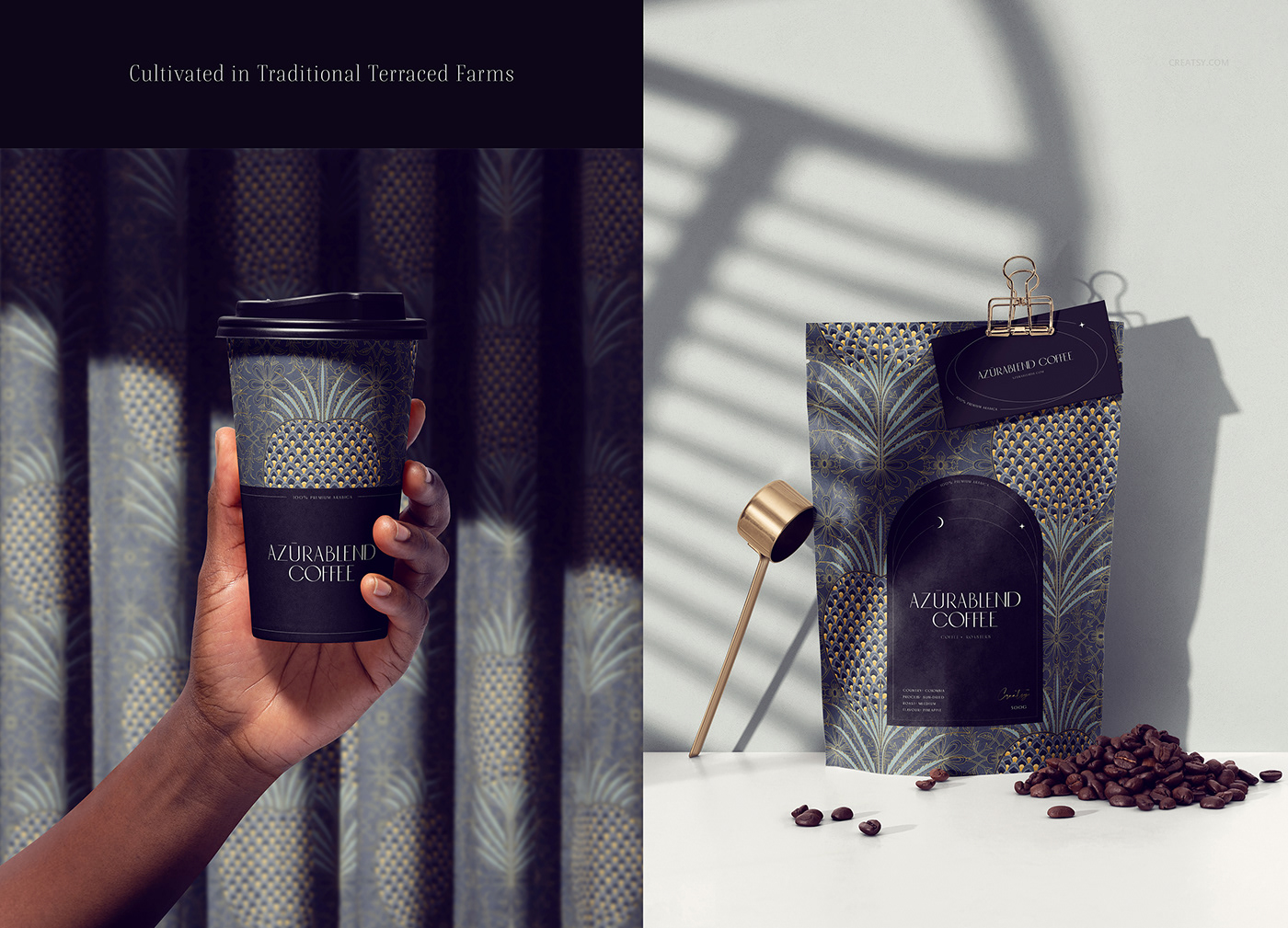 mock-up Mockup mockups template Packaging branding  paper Coffee creatsy bag