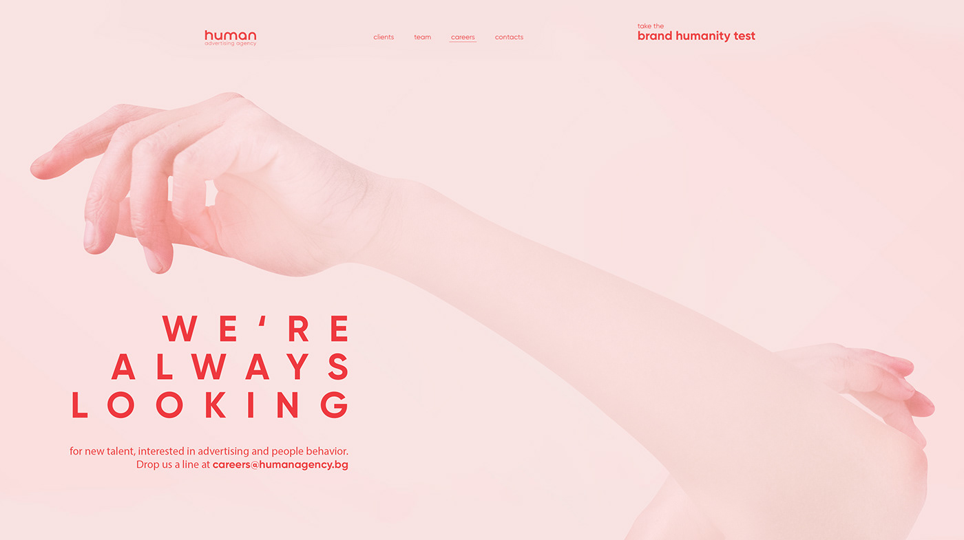 Corporate Identity Advertising Agency agency human circle identity pink skin Web Design  Website