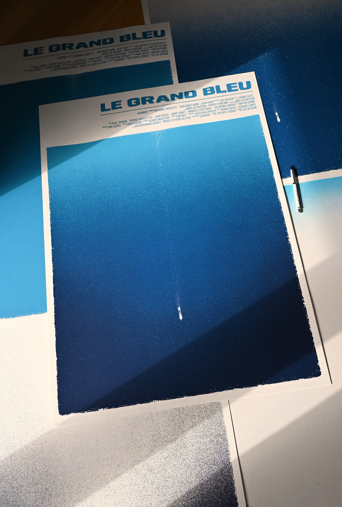 film poster movie poster Cinema vintage Oscars diving sea Ocean luc besson polish poster art