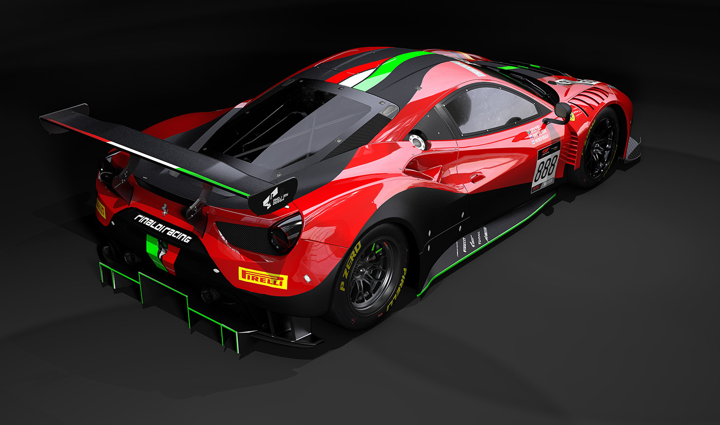 3D design FERRARI gt GT3 Italy Livery Motorsport Racing Render